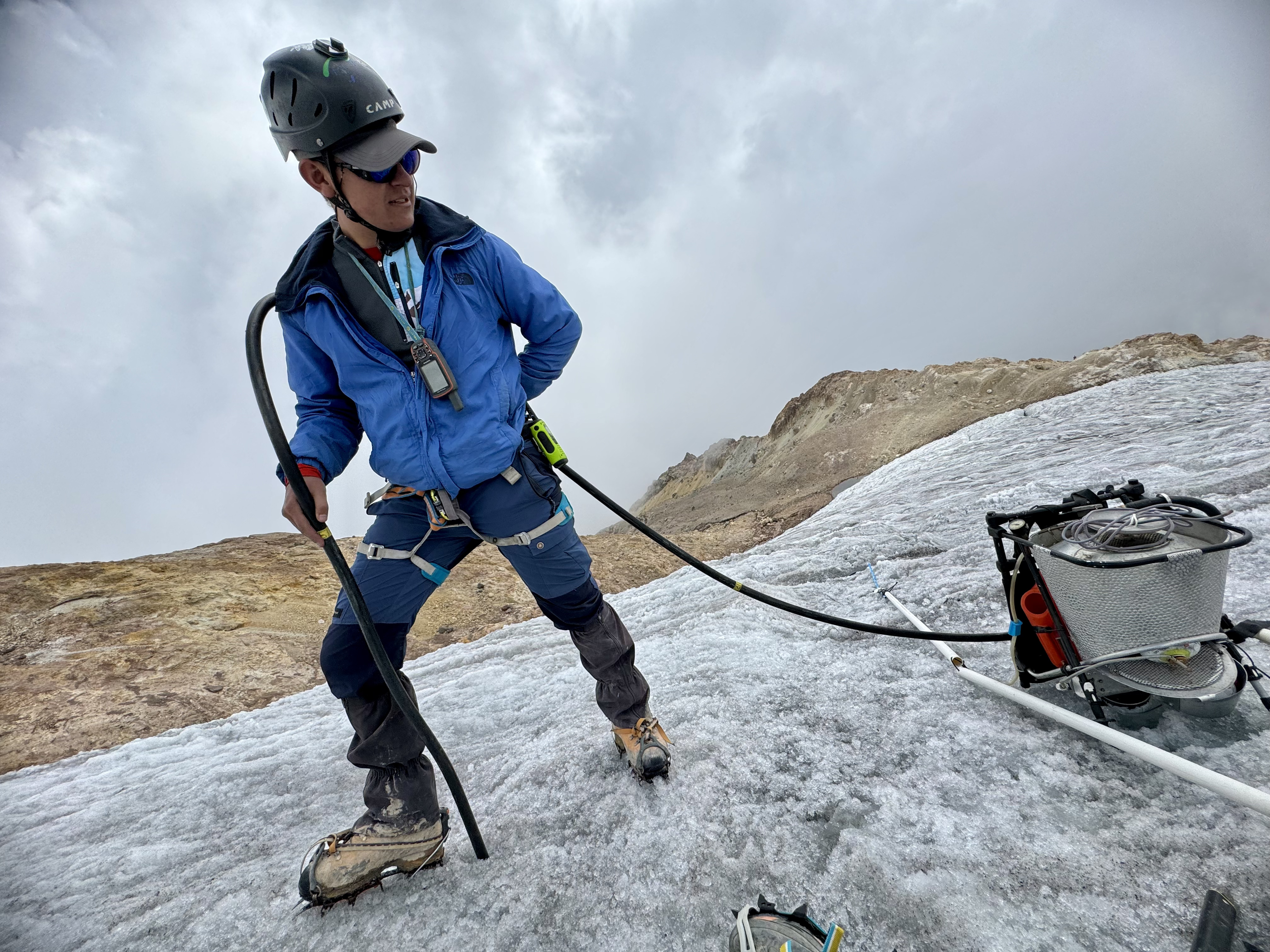 Perforación en el glaciar Shimmer
