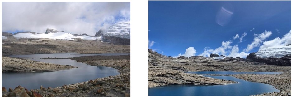 Laguna Grande 2005(Izquierda) y 2024 (derecha)