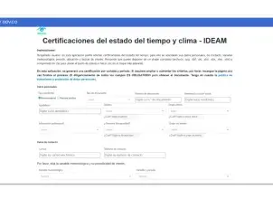Aplicativo de Certificación Tiempo y Clima del Ideam