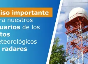 Restablecimiento de la visualización de información radares meteorológicos