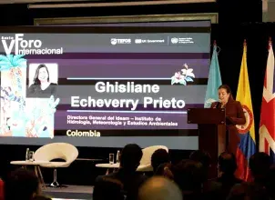 Directora General del Ideam, Ghisliane Echeverry Prieto. Presentando oficialmente el Registro Nacional de Zonas Deforestadas (RNZD),