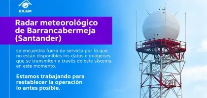 Novedad en operación del radar de Barrancabermeja