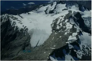 Fotografía Glaciar Bewster , Nueva Zelanda. Fuente: https://wgms.ch/data/glacier-profiles/1538.html 
