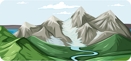 Montañas y glaciares