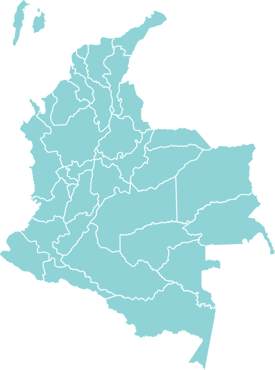 Mapa de Colombia por departamentos